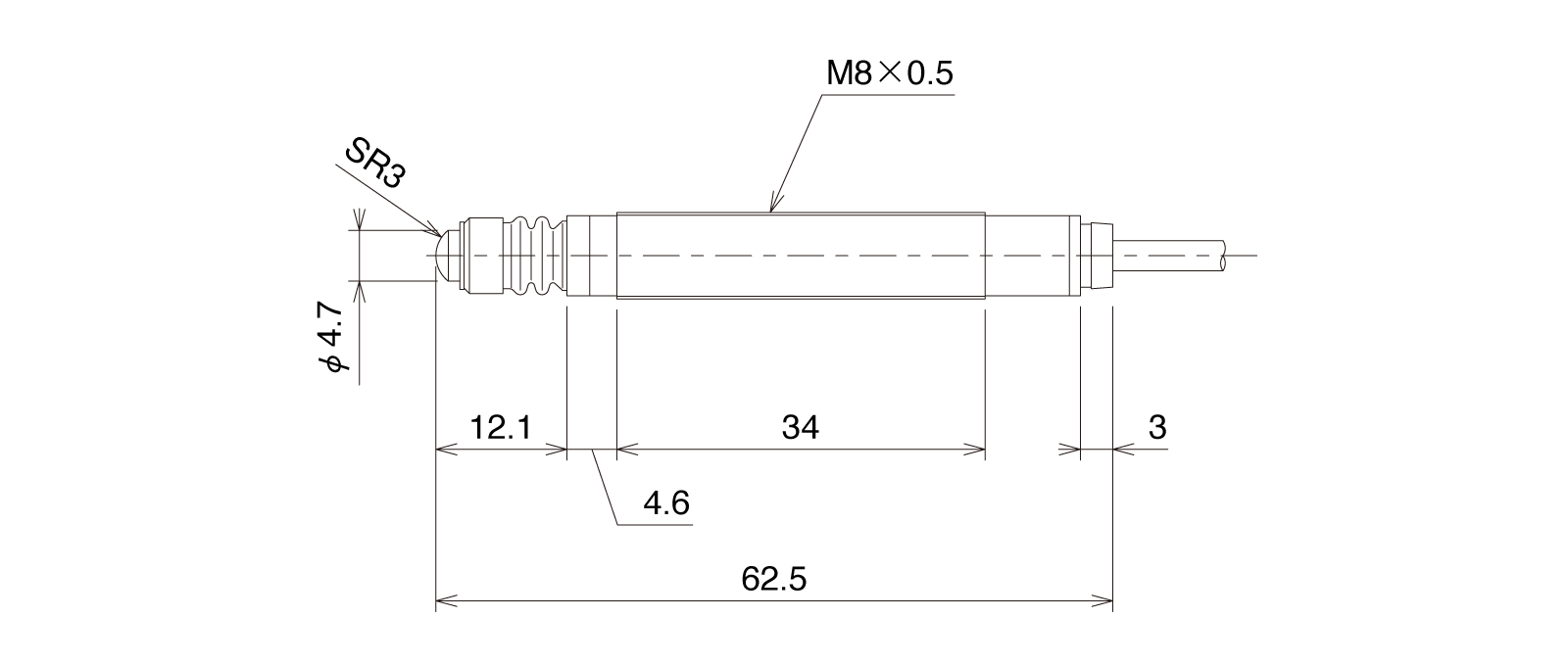 CSHP085B-Lの外径寸法図1