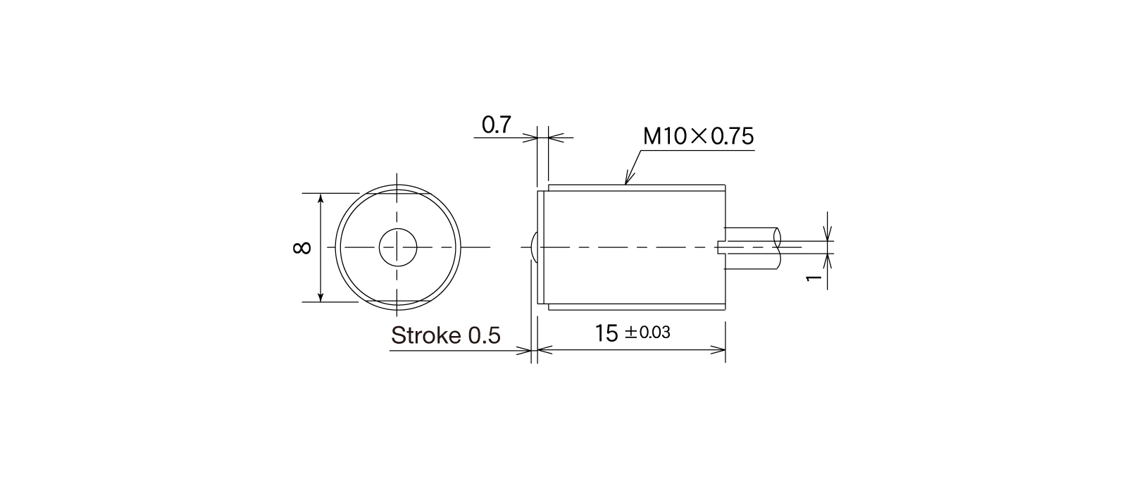STM32Aの外径寸法図1