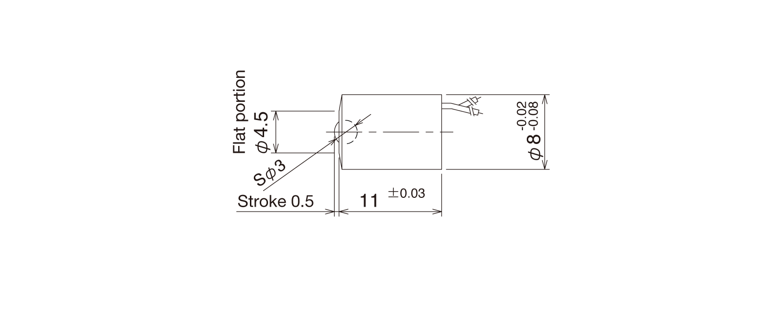 STMB11Aの外径寸法図1