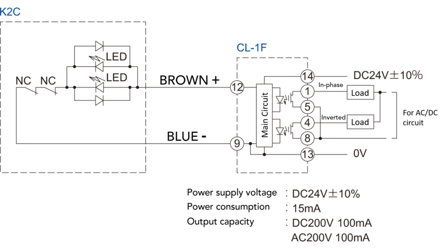 CNC旋盤・専用機用 有線式タッチプローブ[K2Cシリーズ]の回路図