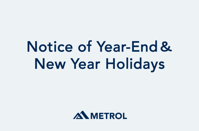 Notice of Year-End and New Year Holidays