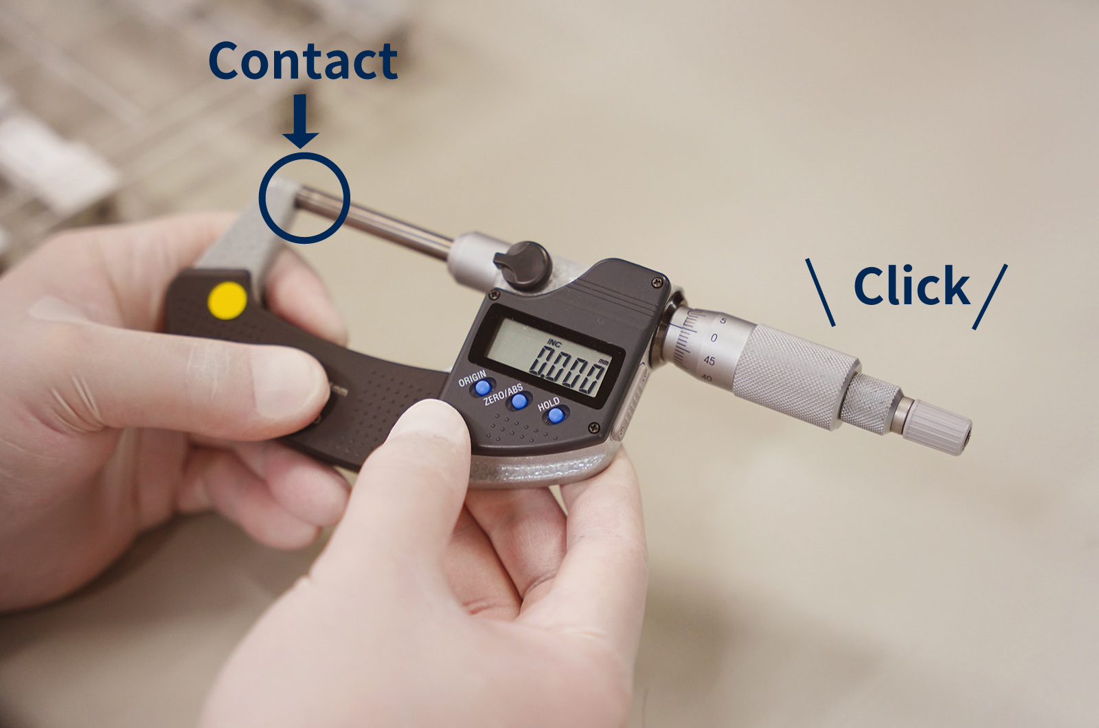 micrometer_Check the zero point (zero setting)