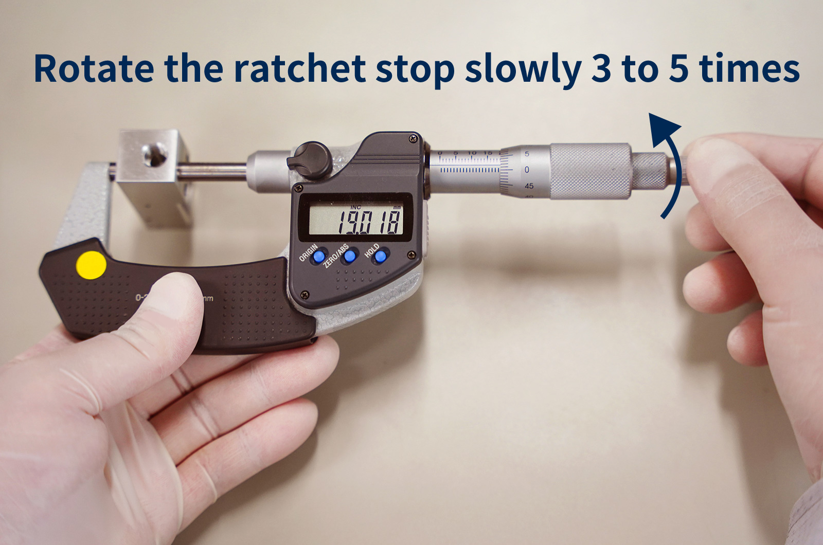 micrometer_Perform the measurement